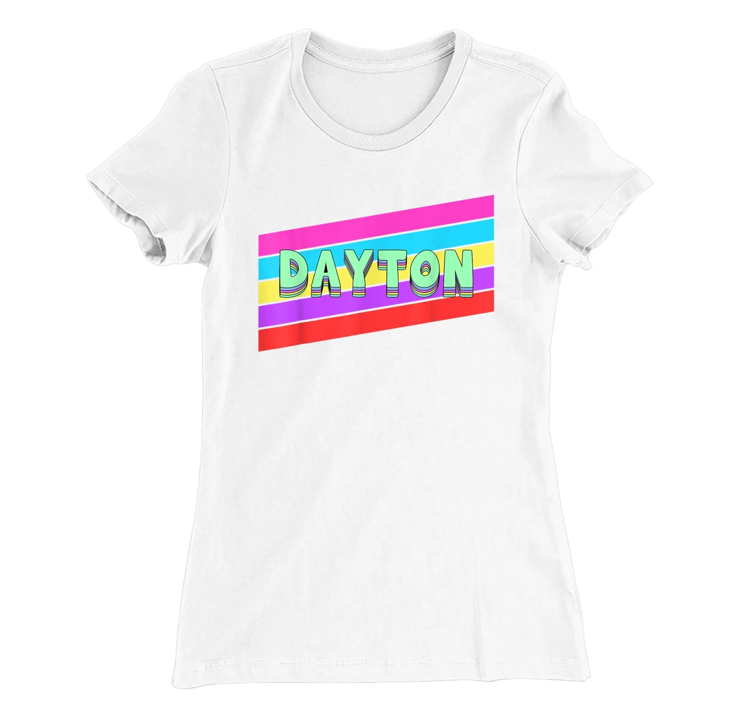 Womens Dayton Ohio Vintage Retro Throwback Gift T-Shirt, Kid T-Shirt and Women T-Shirt