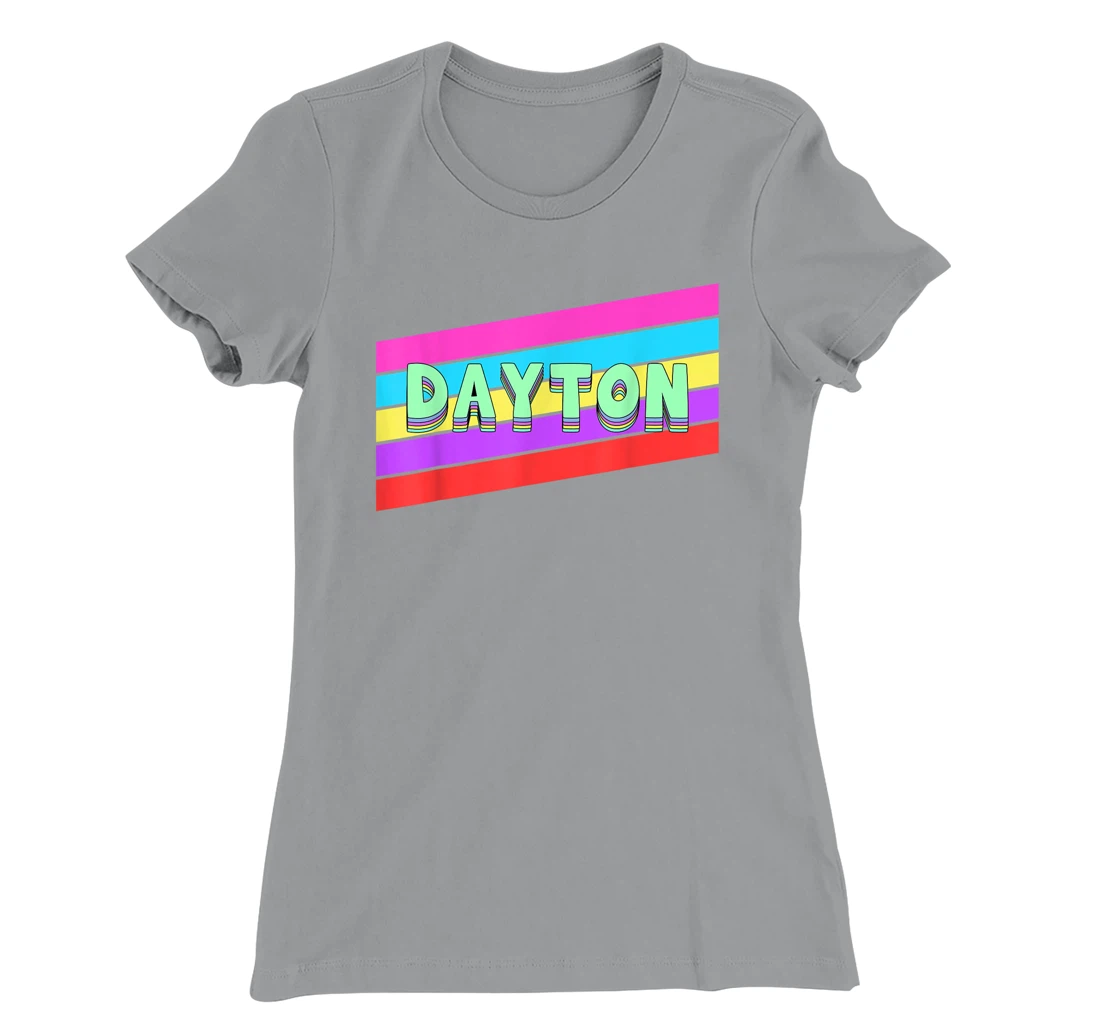Womens Dayton Ohio Vintage Retro Throwback Gift T-Shirt, Kid T-Shirt and Women T-Shirt