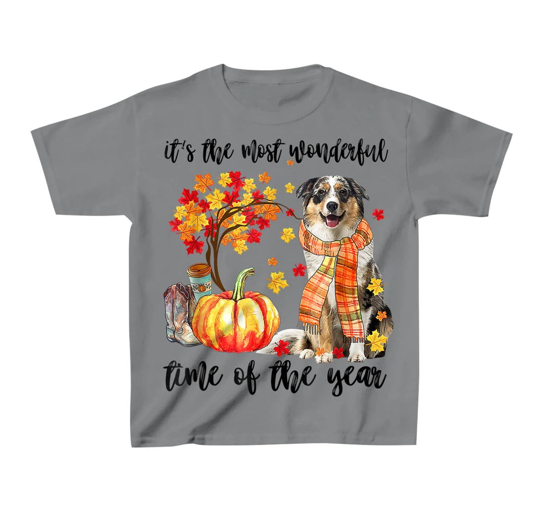 Womens It's The Most Wonderful Time Of The Year Australian Shepherd T-Shirt, Kid T-Shirt and Women T-Shirt