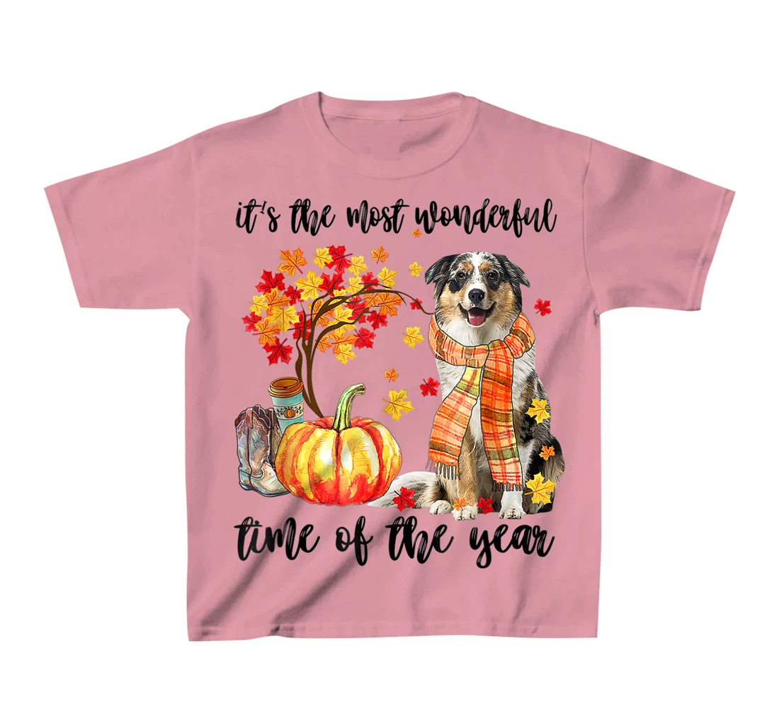 Womens It's The Most Wonderful Time Of The Year Australian Shepherd T-Shirt, Kid T-Shirt and Women T-Shirt