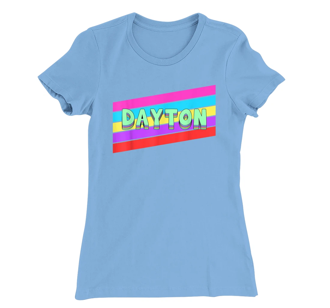 Womens Dayton Ohio Vintage Retro Throwback Gift T-Shirt, Kid T-Shirt and Women T-Shirt