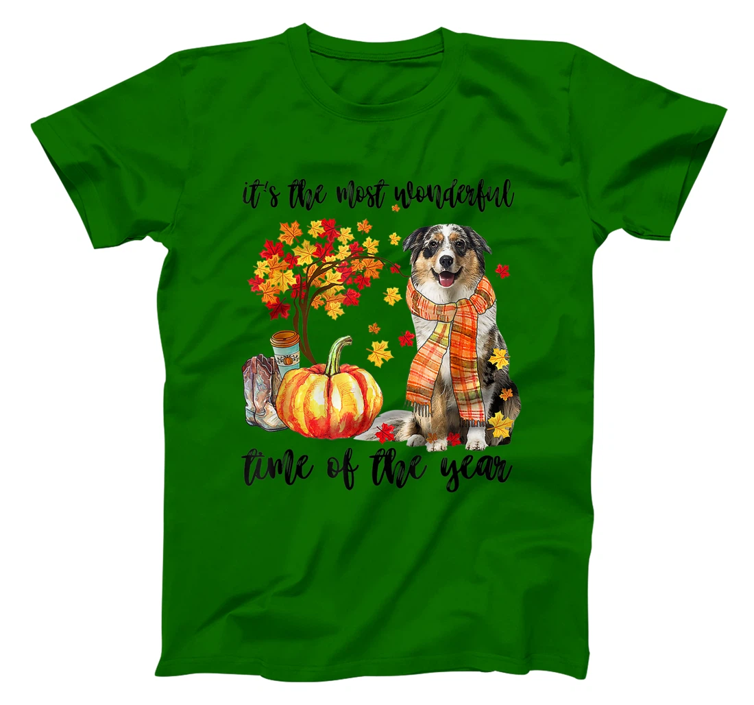 Womens It's The Most Wonderful Time Of The Year Australian Shepherd T-Shirt, Kid T-Shirt and Women T-Shirt