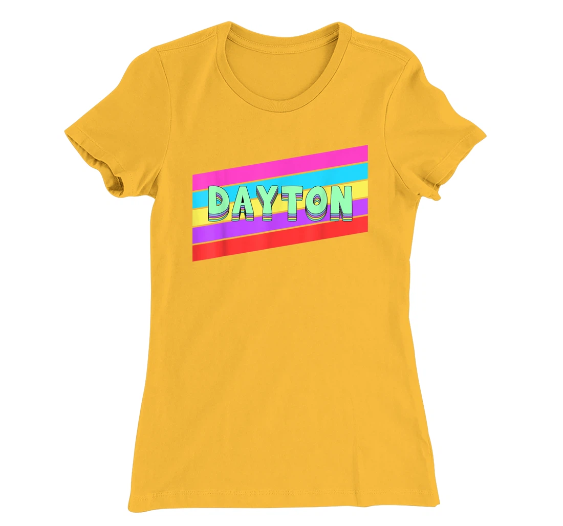 Womens Dayton Ohio Vintage Retro Throwback Gift T-Shirt, Kid T-Shirt and Women T-Shirt
