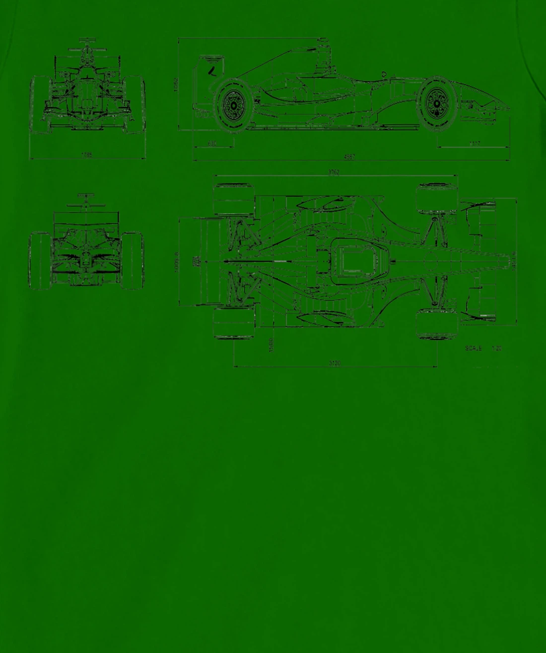 Womens Formula Racing Car draw Mechanical Engineering T-Shirt, Kid T-Shirt and Women T-Shirt