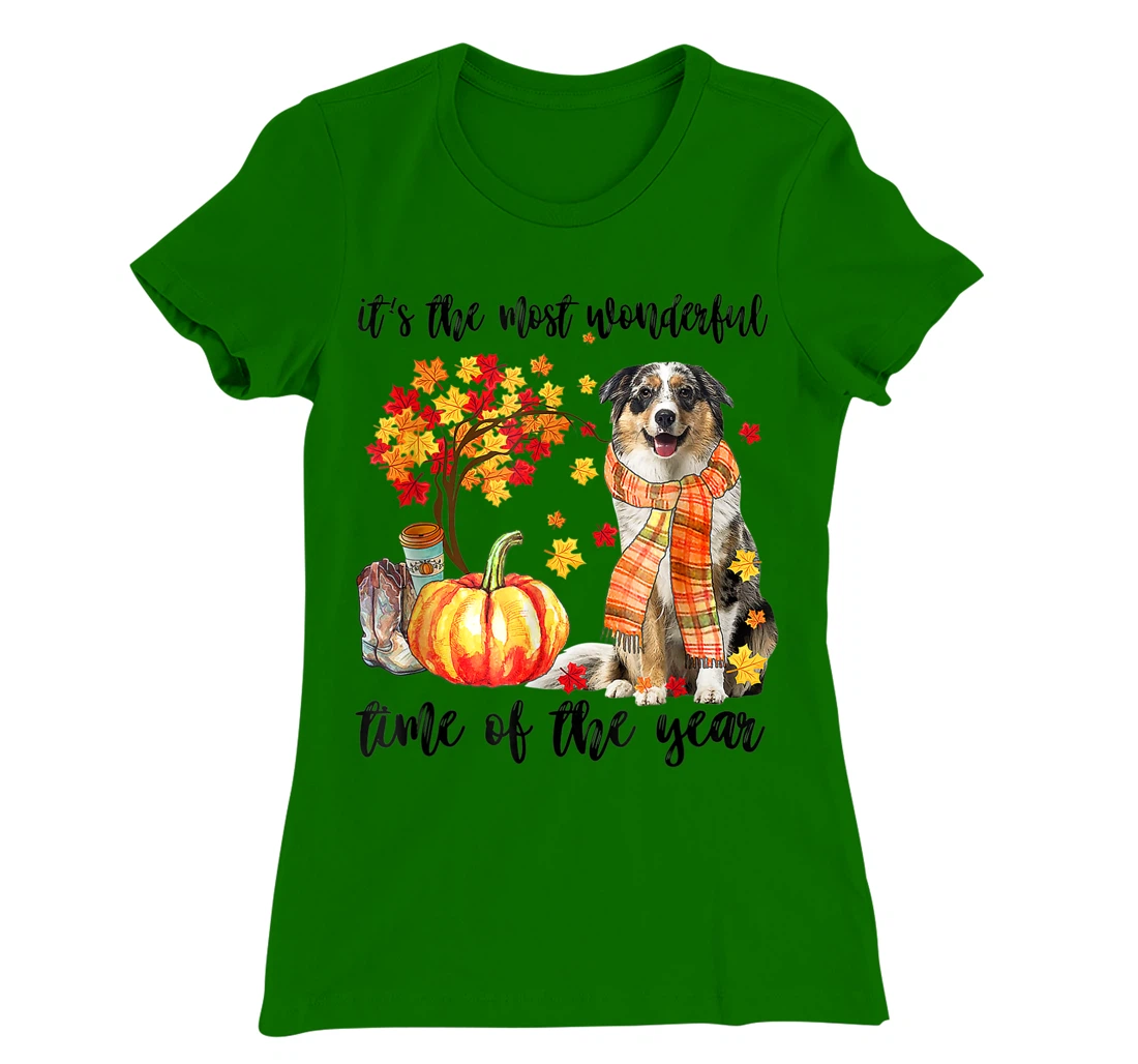 Womens It's The Most Wonderful Time Of The Year Australian Shepherd T-Shirt, Kid T-Shirt and Women T-Shirt