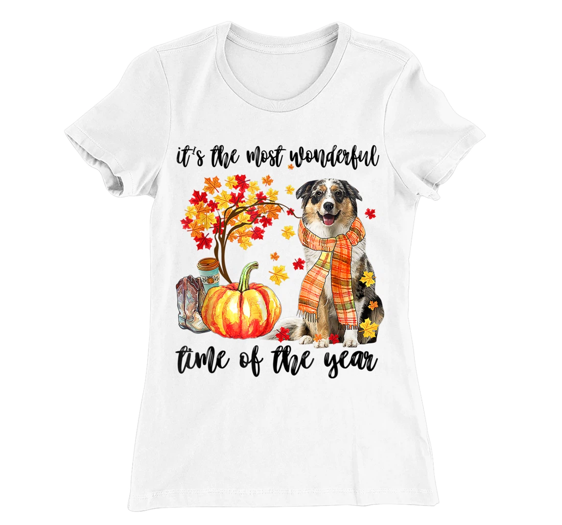 Womens It's The Most Wonderful Time Of The Year Australian Shepherd T-Shirt, Kid T-Shirt and Women T-Shirt