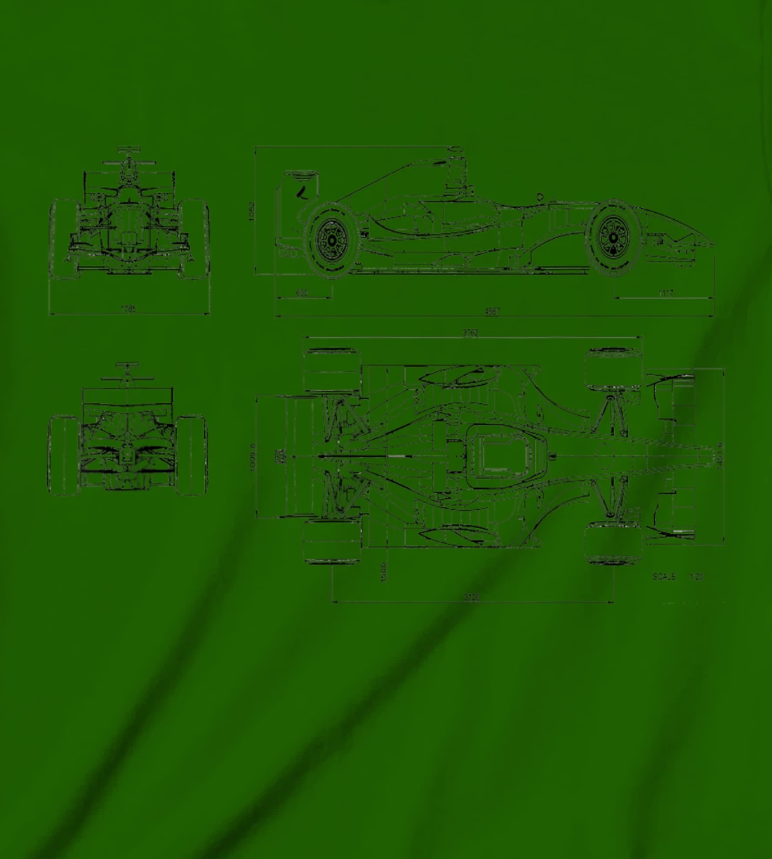 Womens Formula Racing Car draw Mechanical Engineering T-Shirt, Kid T-Shirt and Women T-Shirt