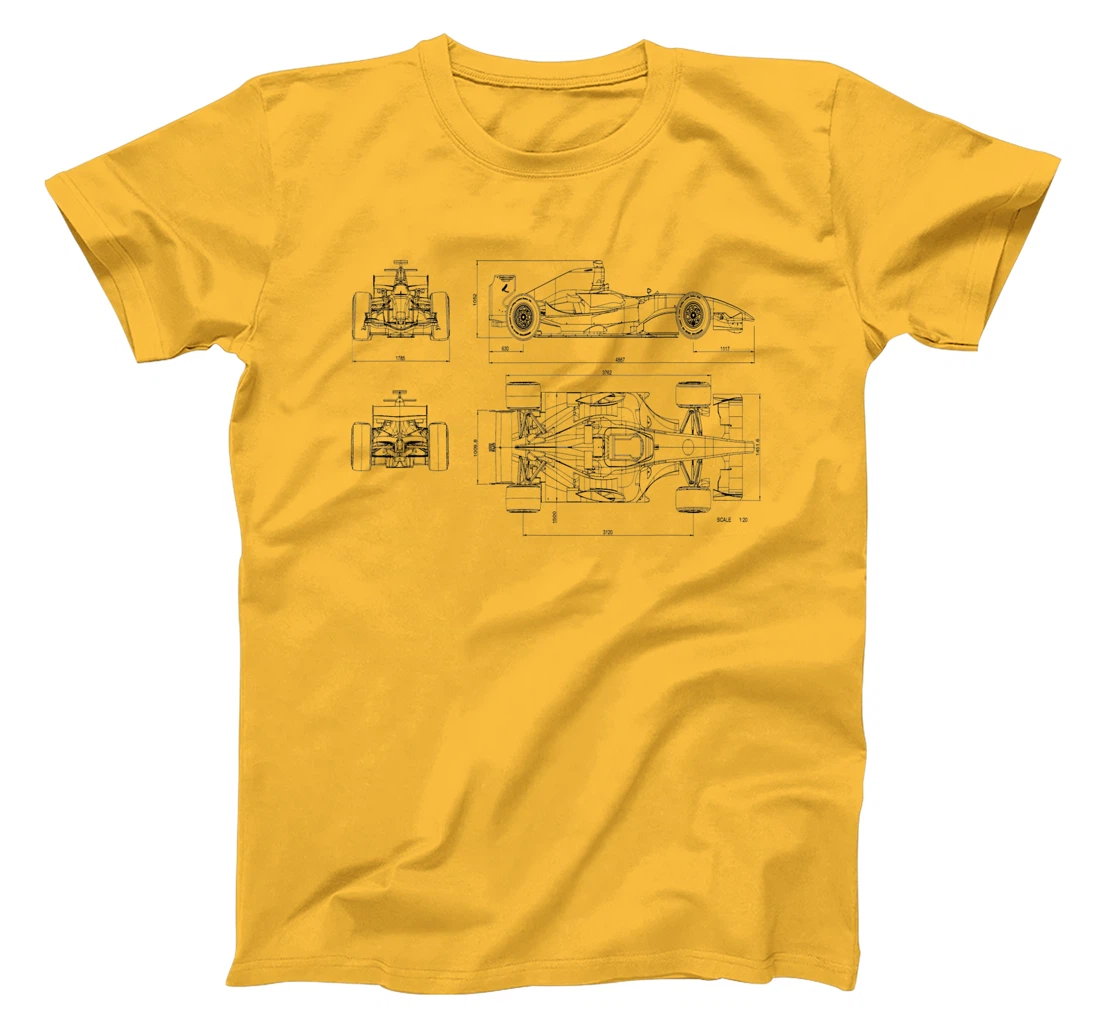 Womens Formula Racing Car draw Mechanical Engineering T-Shirt, Kid T-Shirt and Women T-Shirt