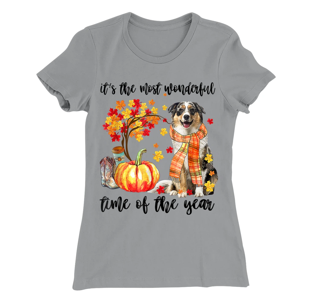 Womens It's The Most Wonderful Time Of The Year Australian Shepherd T-Shirt, Kid T-Shirt and Women T-Shirt