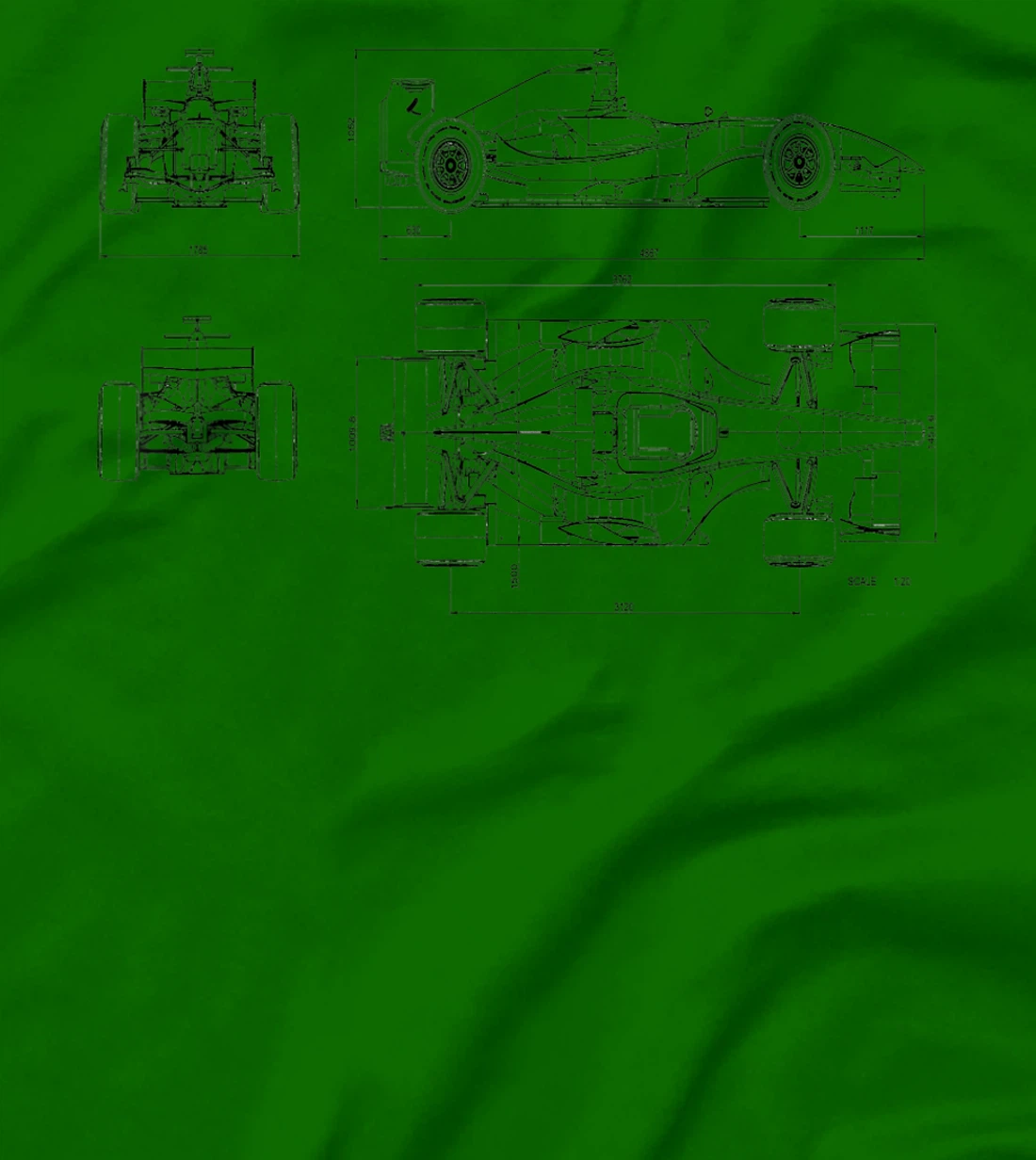 Womens Formula Racing Car draw Mechanical Engineering T-Shirt, Kid T-Shirt and Women T-Shirt