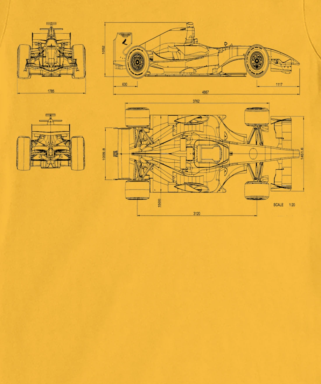 Womens Formula Racing Car draw Mechanical Engineering T-Shirt, Kid T-Shirt and Women T-Shirt