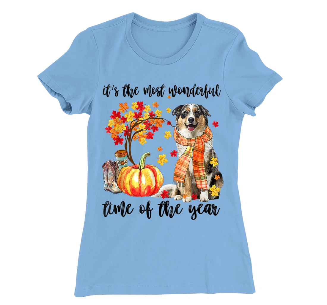 Womens It's The Most Wonderful Time Of The Year Australian Shepherd T-Shirt, Kid T-Shirt and Women T-Shirt
