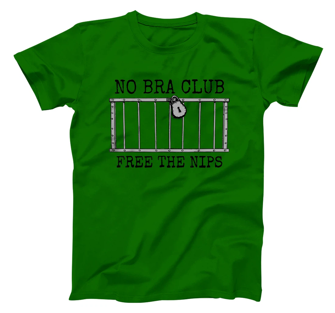 Womens They're Innocent! Free The Nips Jail Bars Funny No Bra Club T-Shirt, Women T-Shirt