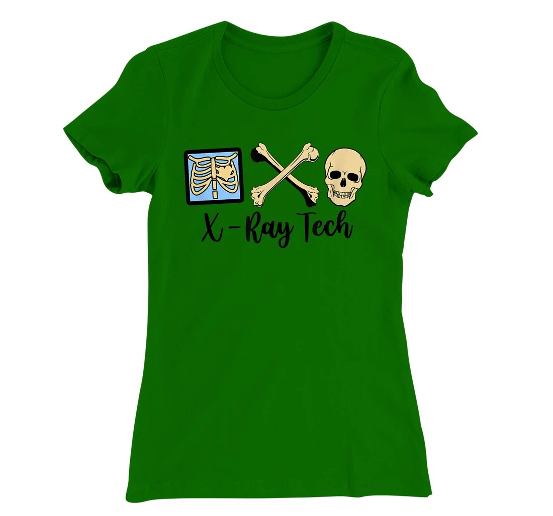 Womens X-Ray Tech Technician Proud Radiologic Technologist Skelton T-Shirt, Women T-Shirt