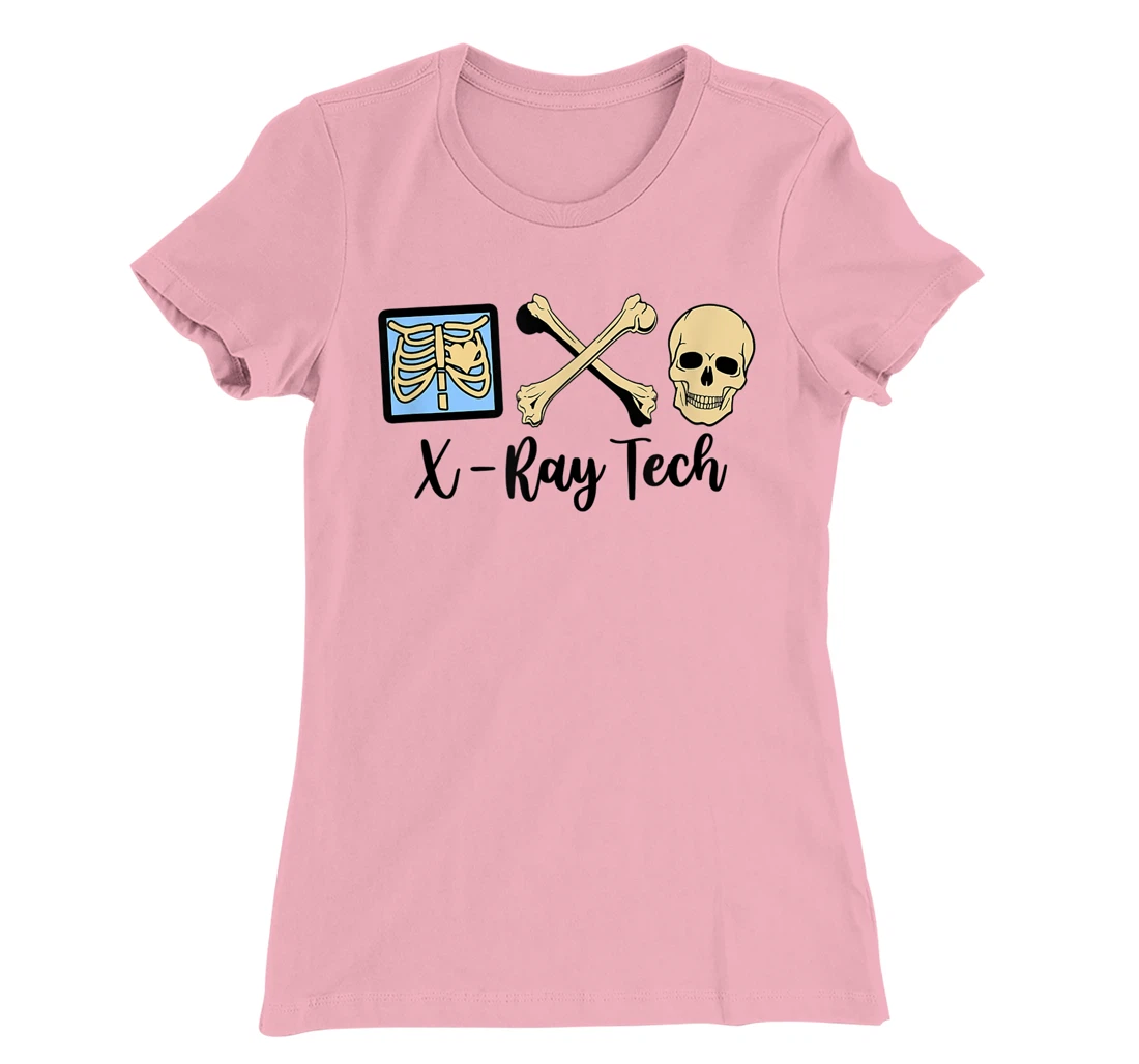 Womens X-Ray Tech Technician Proud Radiologic Technologist Skelton T-Shirt, Women T-Shirt