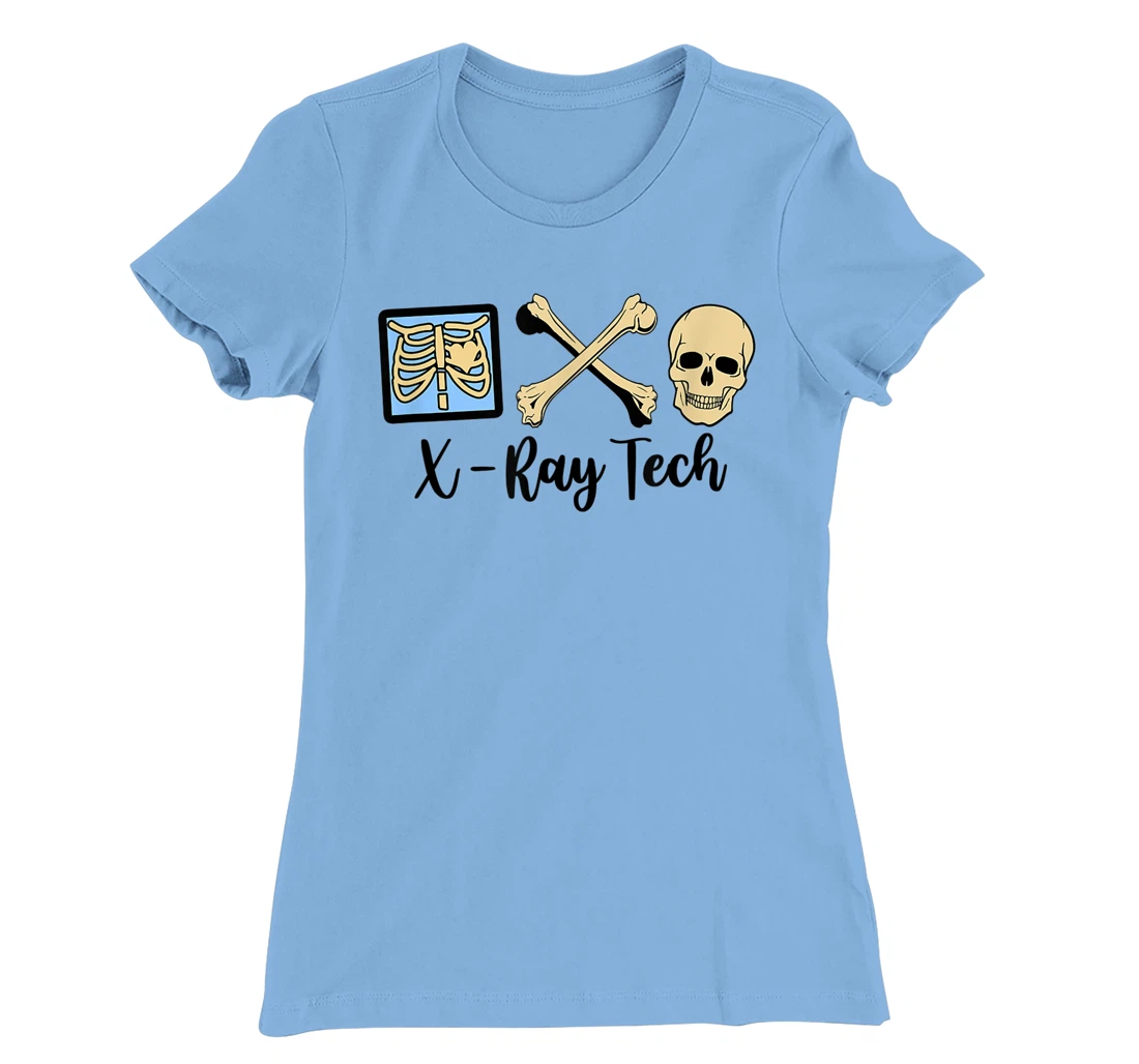 Womens X-Ray Tech Technician Proud Radiologic Technologist Skelton T-Shirt, Women T-Shirt