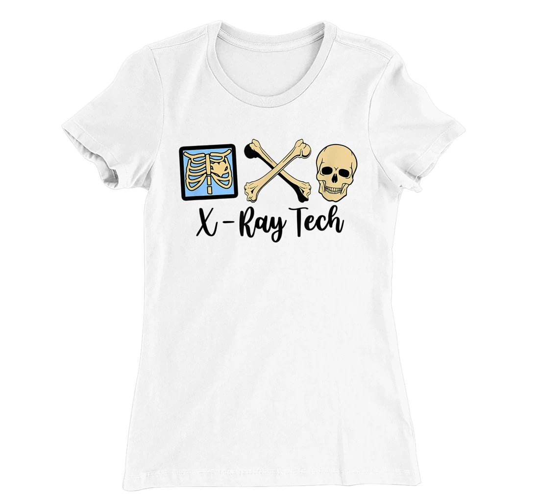 Womens X-Ray Tech Technician Proud Radiologic Technologist Skelton T-Shirt, Women T-Shirt