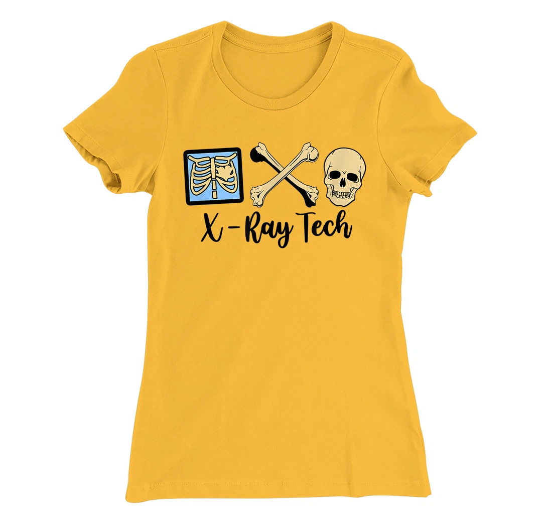 Womens X-Ray Tech Technician Proud Radiologic Technologist Skelton T-Shirt, Women T-Shirt