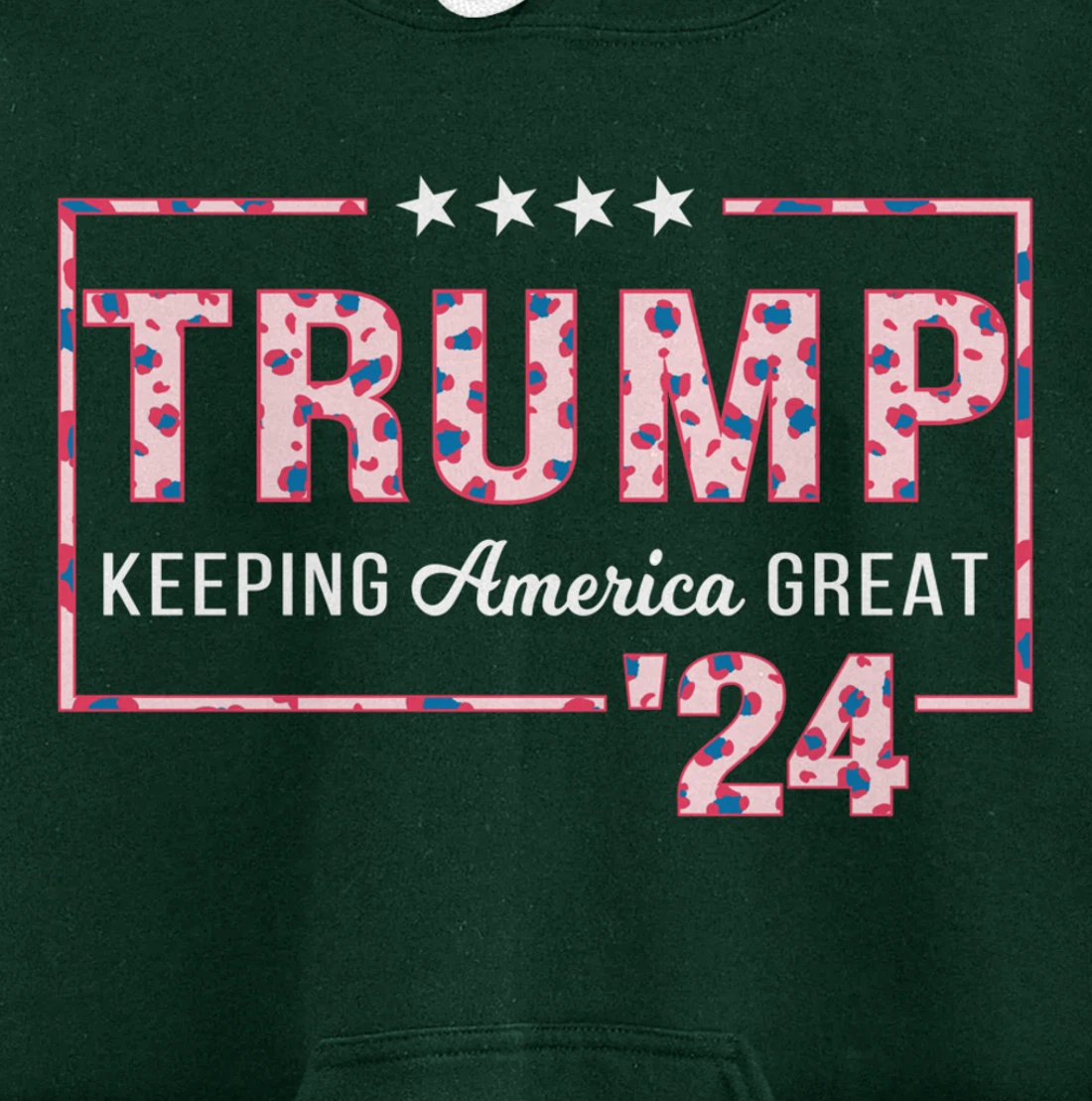 Donald Trump 2024 President Pro Trump Leopard Print Cute Pullover Hoodie