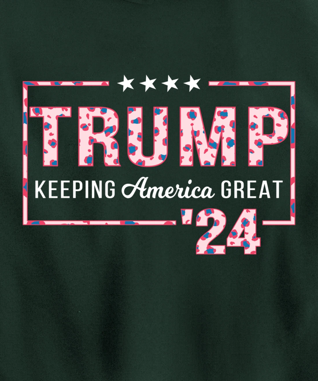 Donald Trump 2024 President Pro Trump Leopard Print Cute Pullover Hoodie