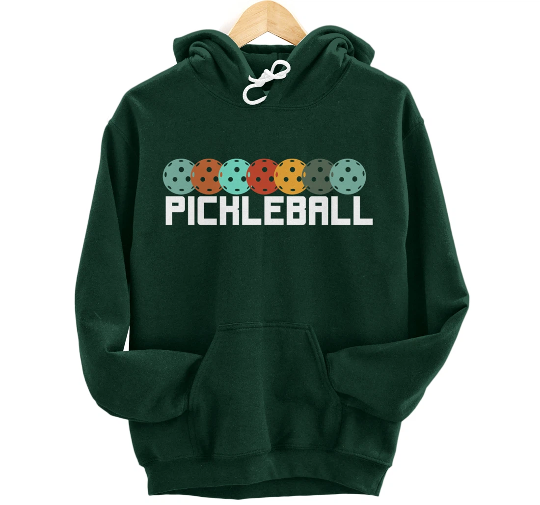 Vintage Retro Pickleball Player Paddleball Lover Dinking Pullover Hoodie