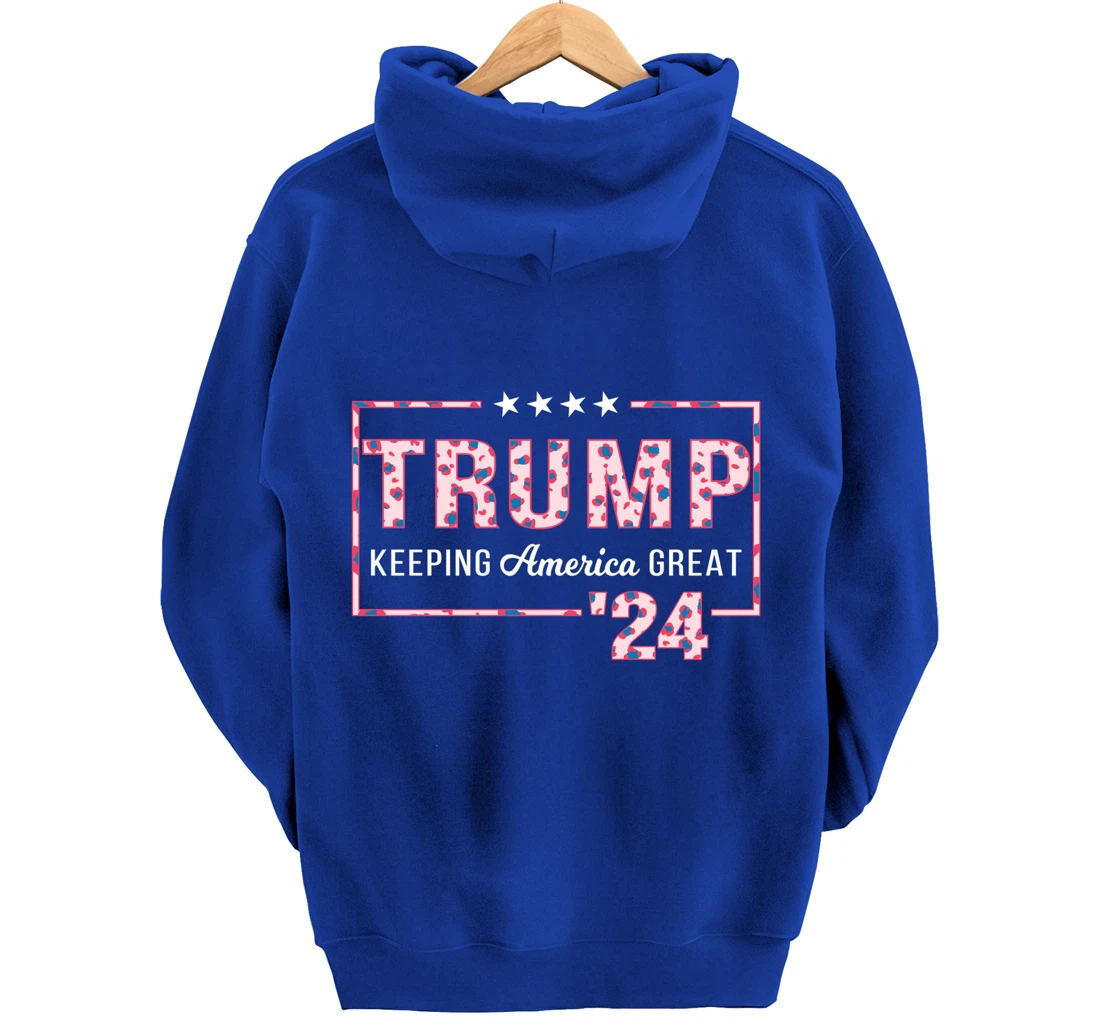 Donald Trump 2024 President Pro Trump Leopard Print Cute Pullover Hoodie
