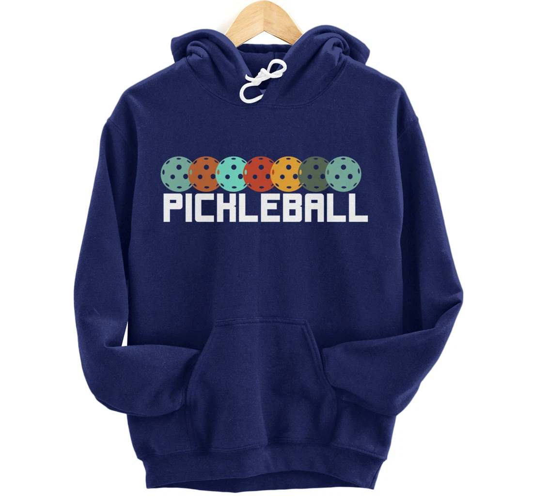 Vintage Retro Pickleball Player Paddleball Lover Dinking Pullover Hoodie