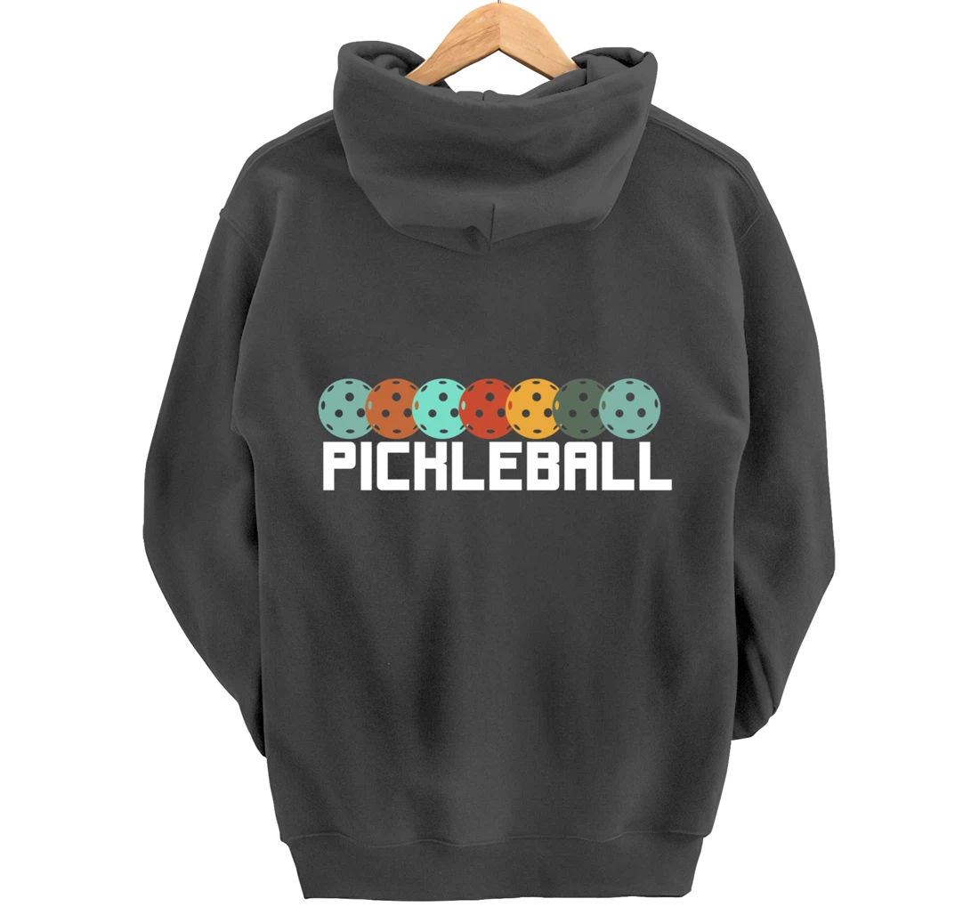 Vintage Retro Pickleball Player Paddleball Lover Dinking Pullover Hoodie