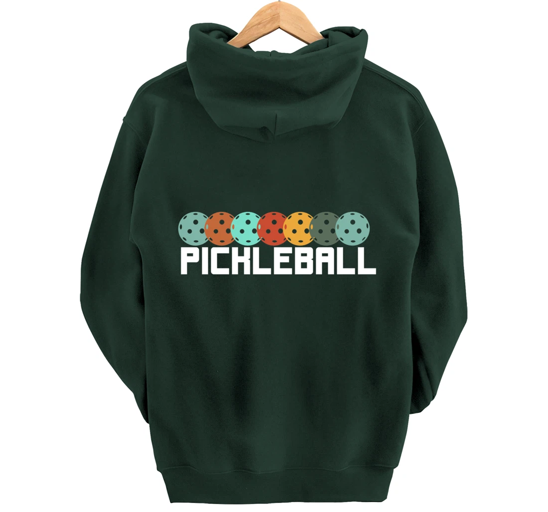 Vintage Retro Pickleball Player Paddleball Lover Dinking Pullover Hoodie