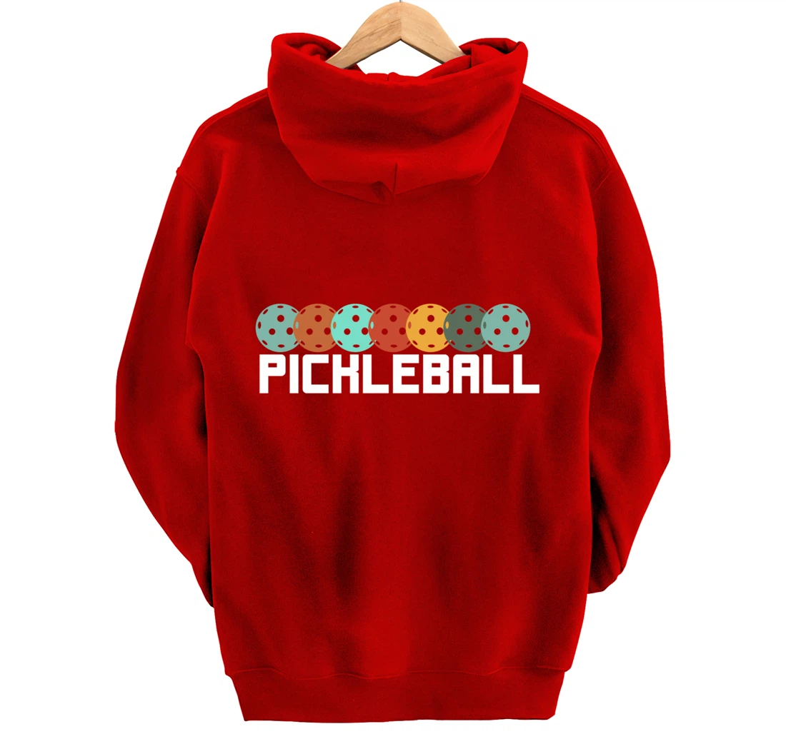 Vintage Retro Pickleball Player Paddleball Lover Dinking Pullover Hoodie