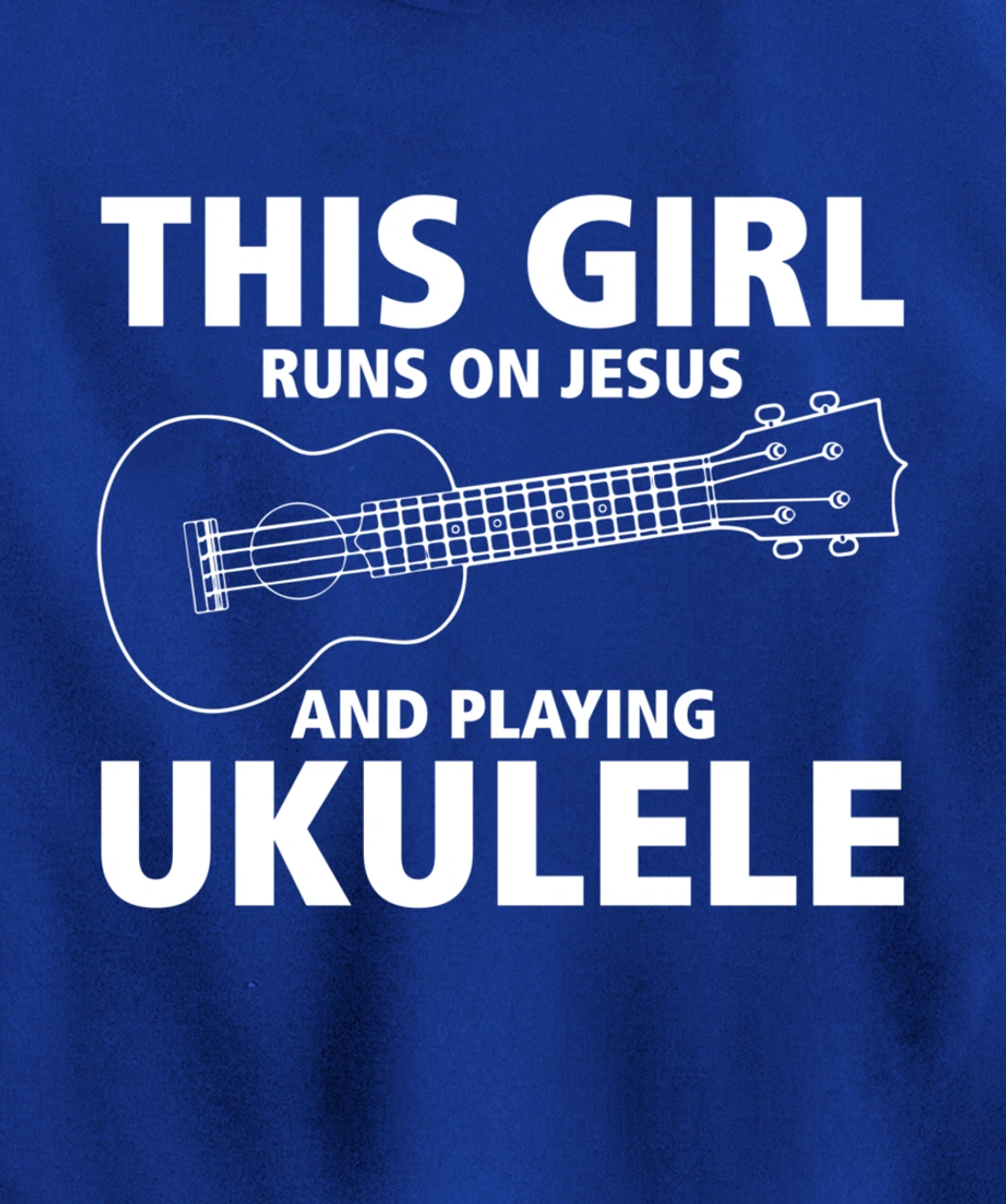 This Girl Runs On Jesus And Playing Ukulele Pullover Hoodie