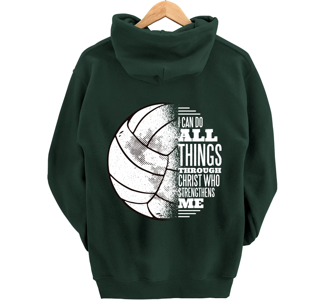 Volleyball and Jesus Christ- Volleyball Pullover Hoodie