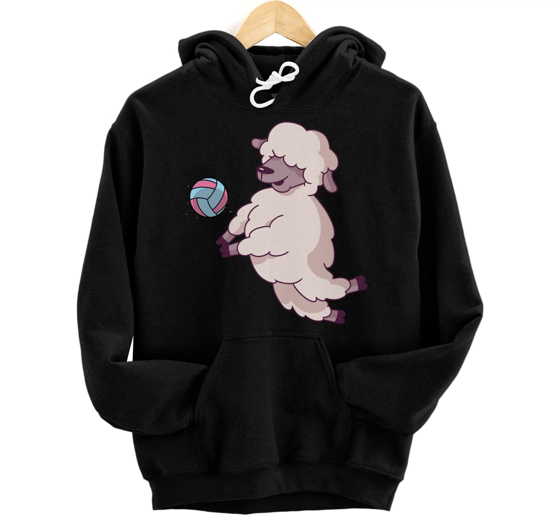 Cute Volleyball Sheep - Volleyball Beach Volleyball Pullover Hoodie