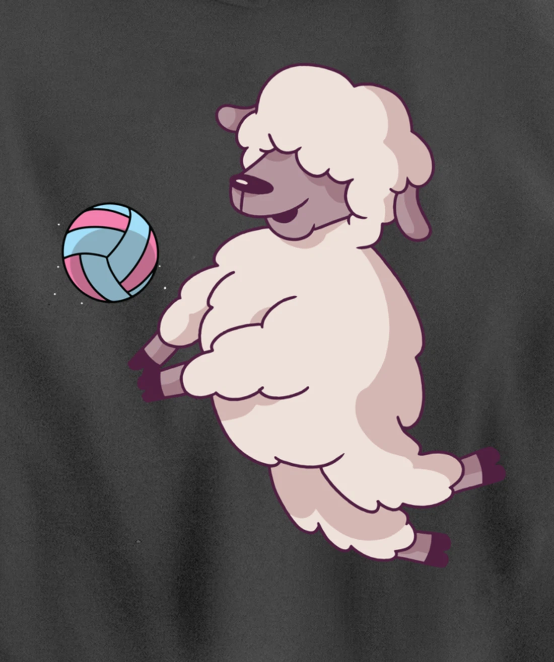 Cute Volleyball Sheep - Volleyball Beach Volleyball Pullover Hoodie