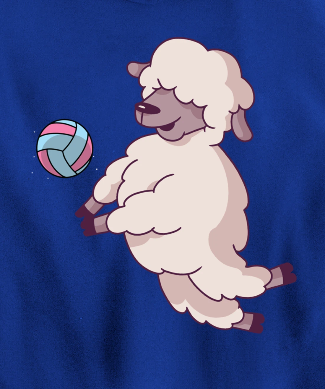Cute Volleyball Sheep - Volleyball Beach Volleyball Pullover Hoodie