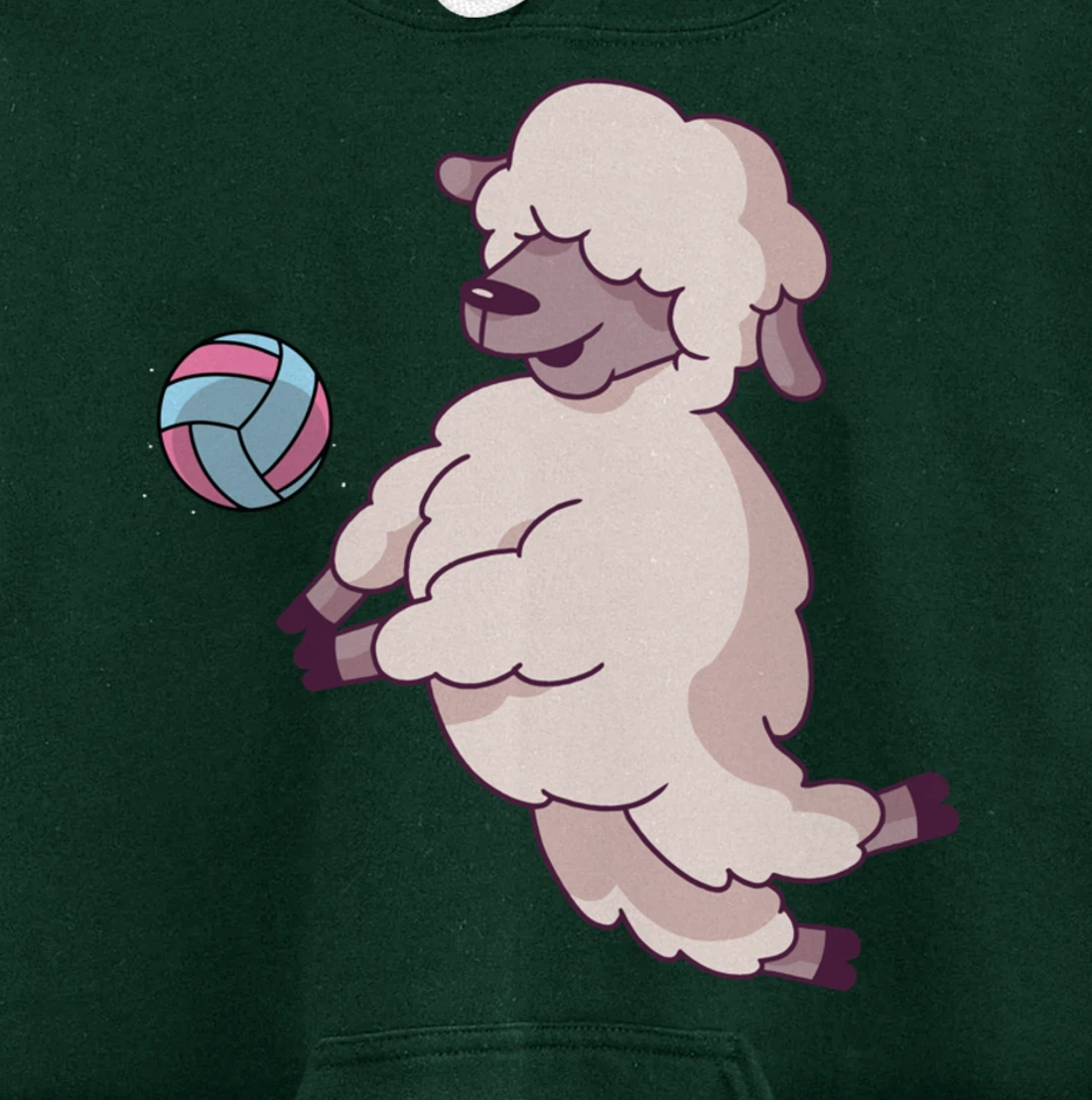 Cute Volleyball Sheep - Volleyball Beach Volleyball Pullover Hoodie