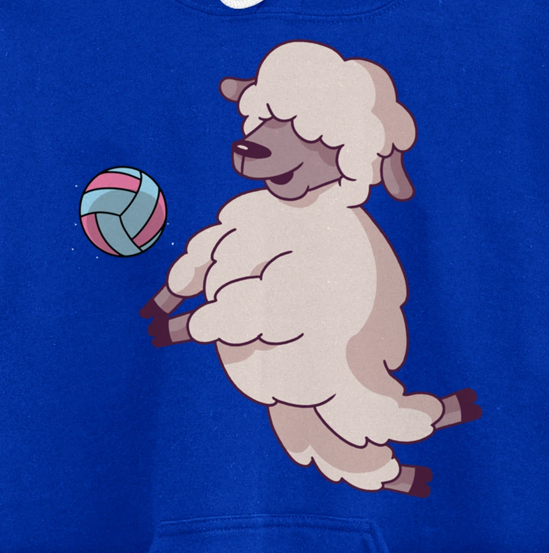 Cute Volleyball Sheep - Volleyball Beach Volleyball Pullover Hoodie