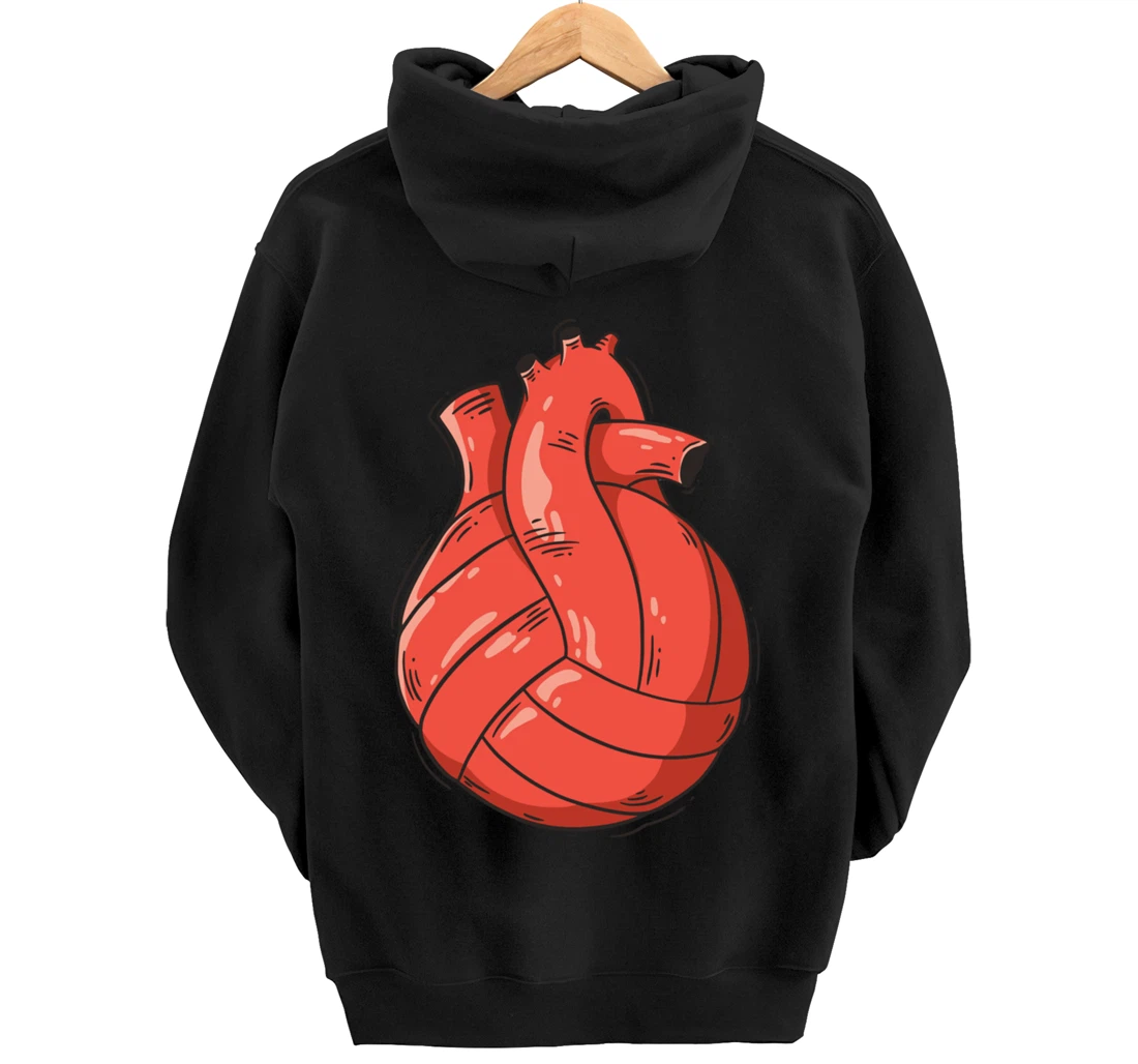 Volleyball Heart Volleyball Beach Volleyball Pullover Hoodie