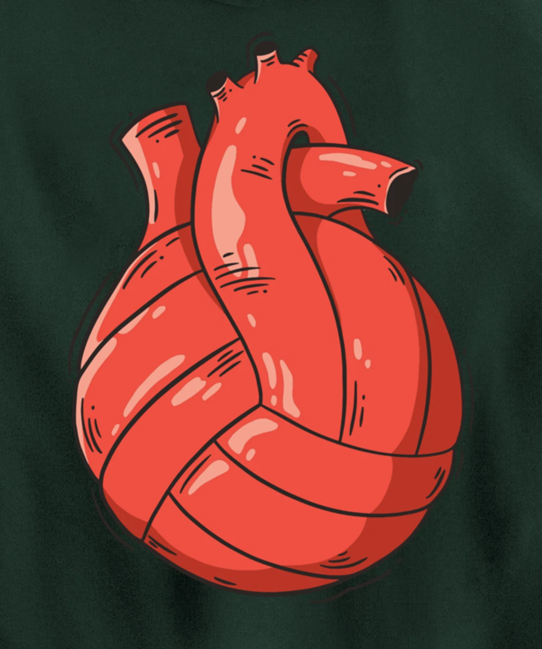 Volleyball Heart Volleyball Beach Volleyball Pullover Hoodie