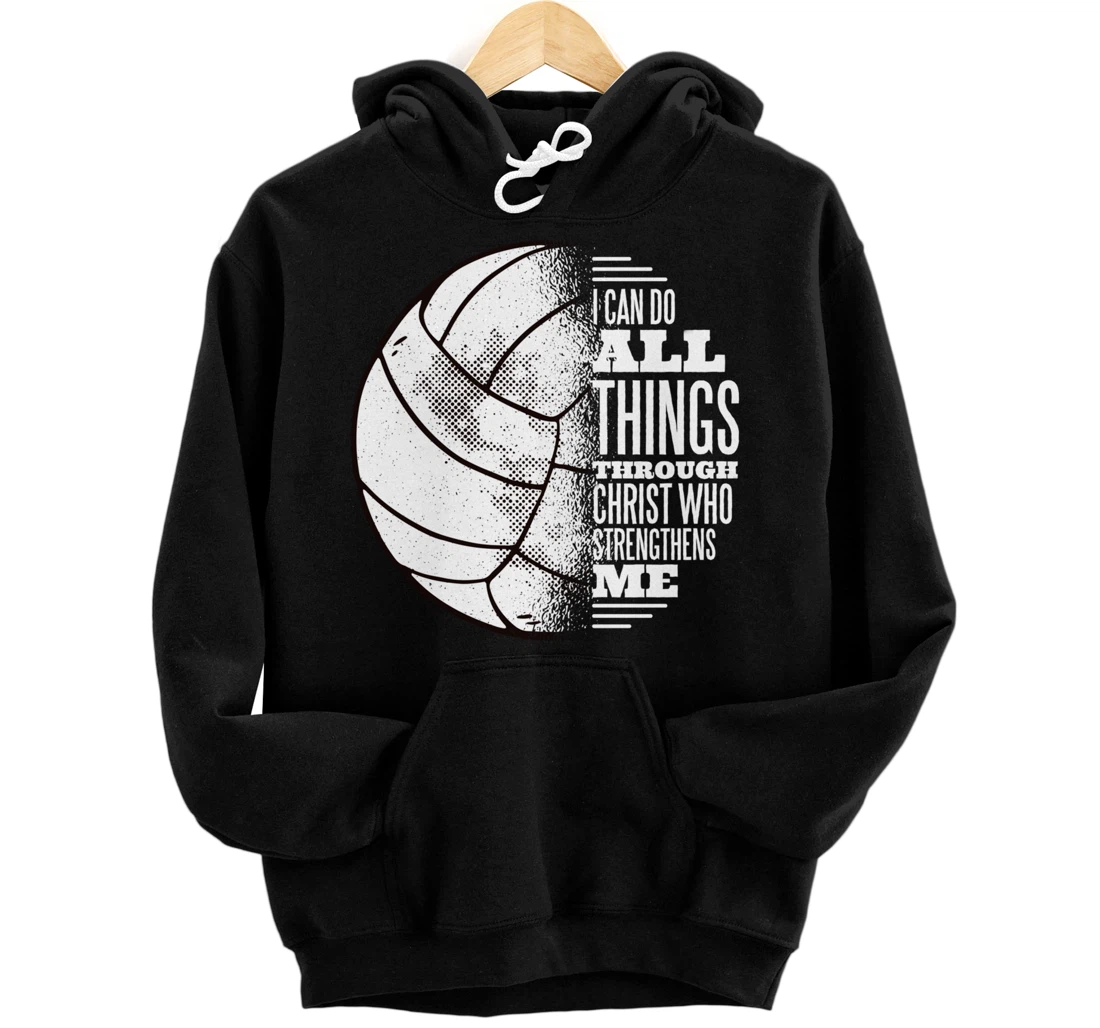 Volleyball and Jesus Christ- Volleyball Pullover Hoodie