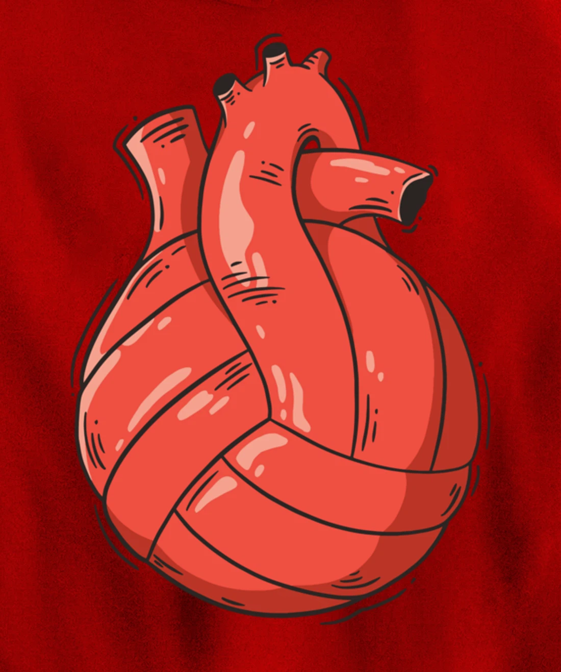 Volleyball Heart Volleyball Beach Volleyball Pullover Hoodie