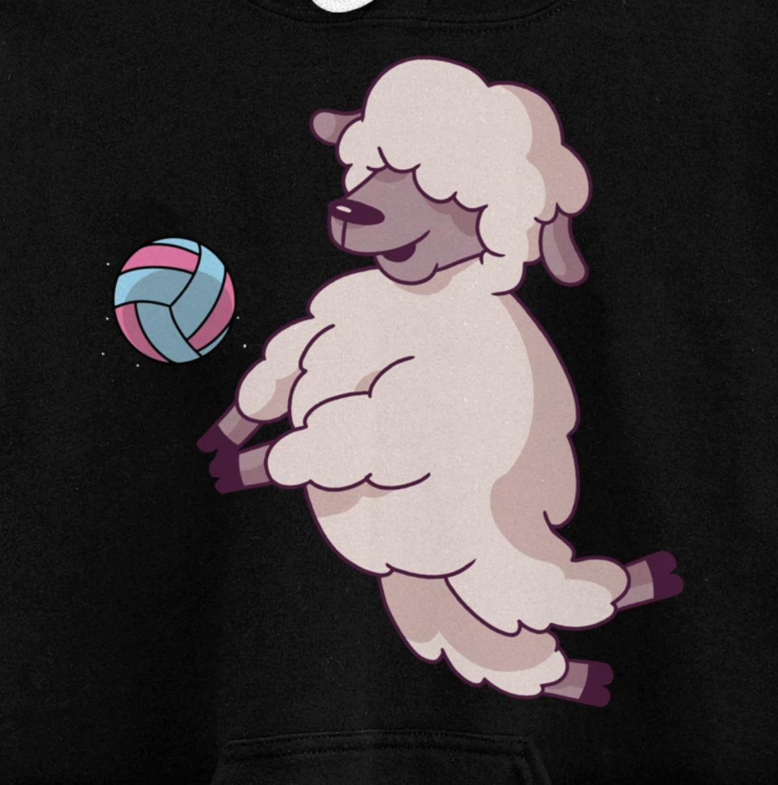 Cute Volleyball Sheep - Volleyball Beach Volleyball Pullover Hoodie
