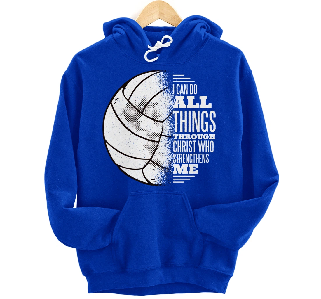 Volleyball and Jesus Christ- Volleyball Pullover Hoodie