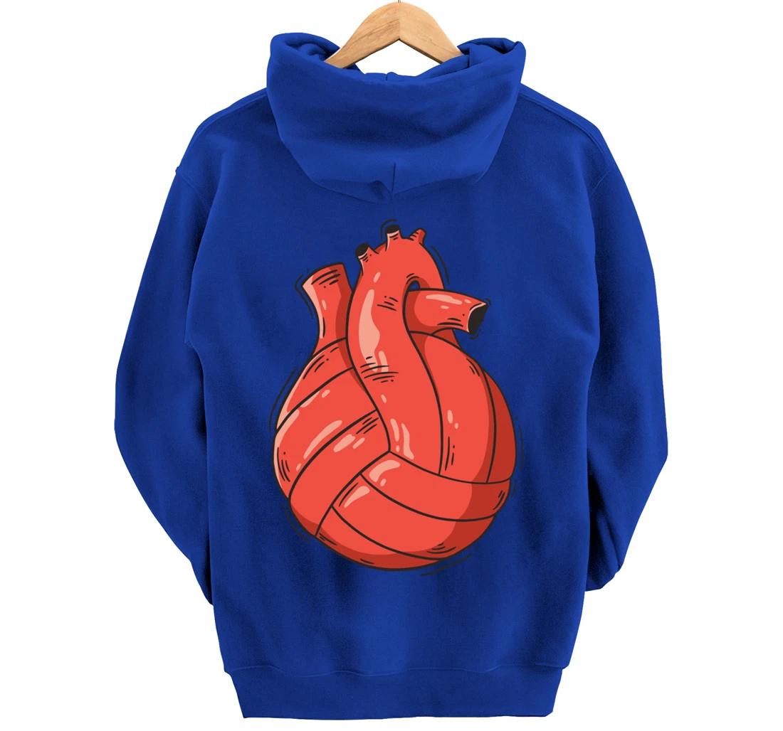 Volleyball Heart Volleyball Beach Volleyball Pullover Hoodie