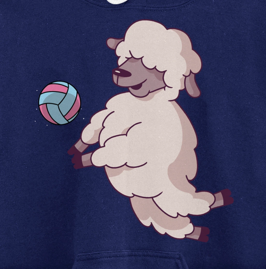Cute Volleyball Sheep - Volleyball Beach Volleyball Pullover Hoodie