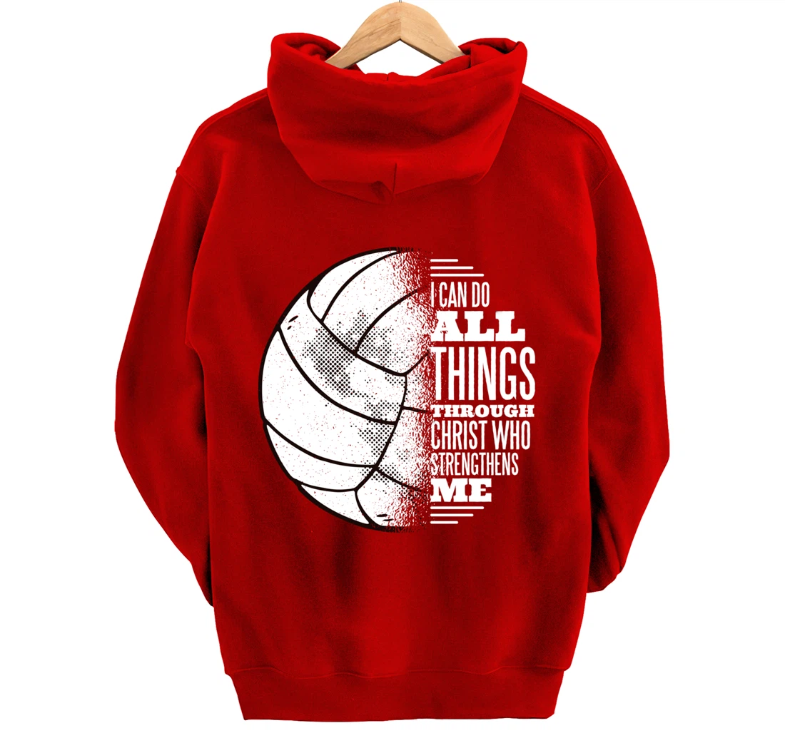 Volleyball and Jesus Christ- Volleyball Pullover Hoodie