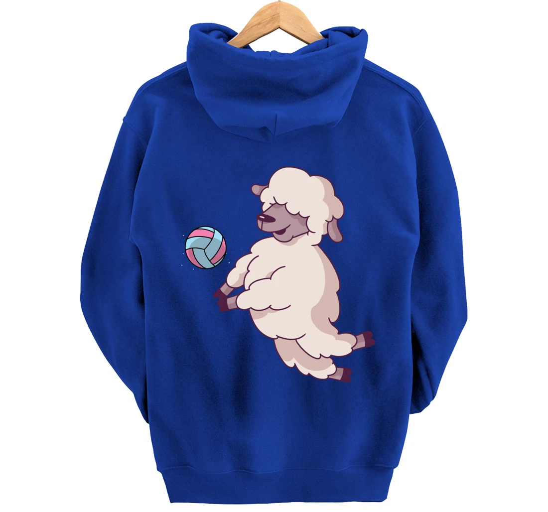 Cute Volleyball Sheep - Volleyball Beach Volleyball Pullover Hoodie