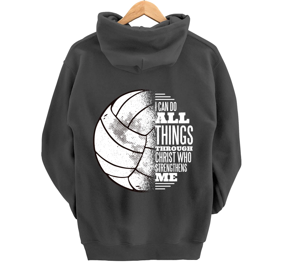 Volleyball and Jesus Christ- Volleyball Pullover Hoodie