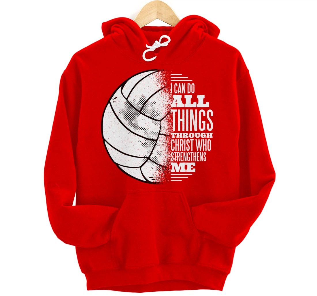 Volleyball and Jesus Christ- Volleyball Pullover Hoodie
