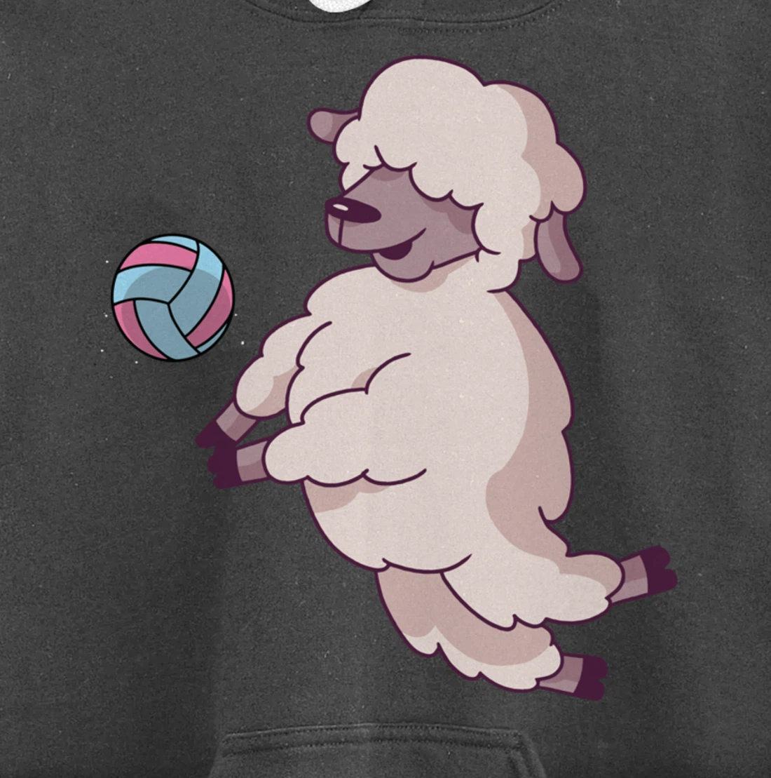 Cute Volleyball Sheep - Volleyball Beach Volleyball Pullover Hoodie